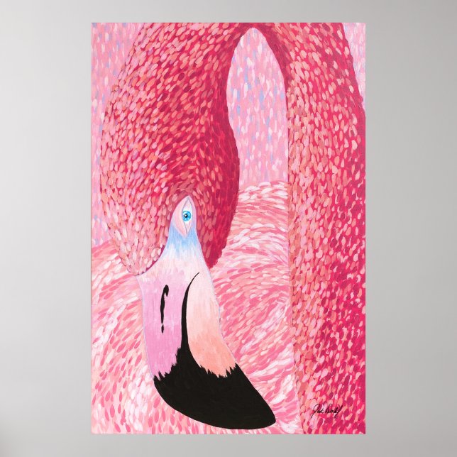 Poster Melon The Big Head Flamingo - Por Apenas Dahl (Frente)