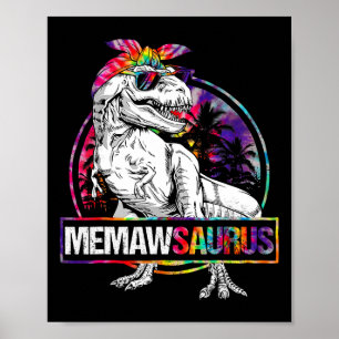 Poster Memawsaurus Dinossauro Memaw Saurus Família Corres