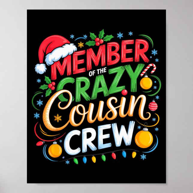 Poster Member Of The Crazy Cousin Crew Christmas Squad Bi (Frente)