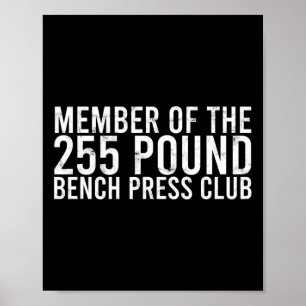Poster Membro Do Bench Press Club De 225 Libras - Gym Bod