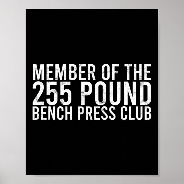Poster Membro Do Bench Press Club De 225 Libras - Gym Bod (Frente)