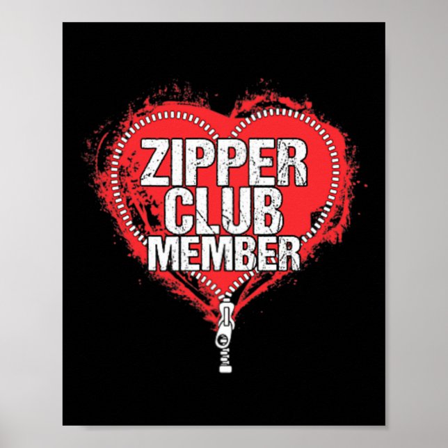 Poster Membro do Clube Zipper Engraçado Humor Funny (Frente)