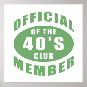 Poster Membro oficial do aniversário de 40 anos