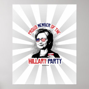 Pôster Membro orgulhoso do partido de Hillary