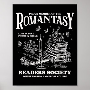 Poster Membro Orgulhoso Vintage Retro do Leitor de Romant