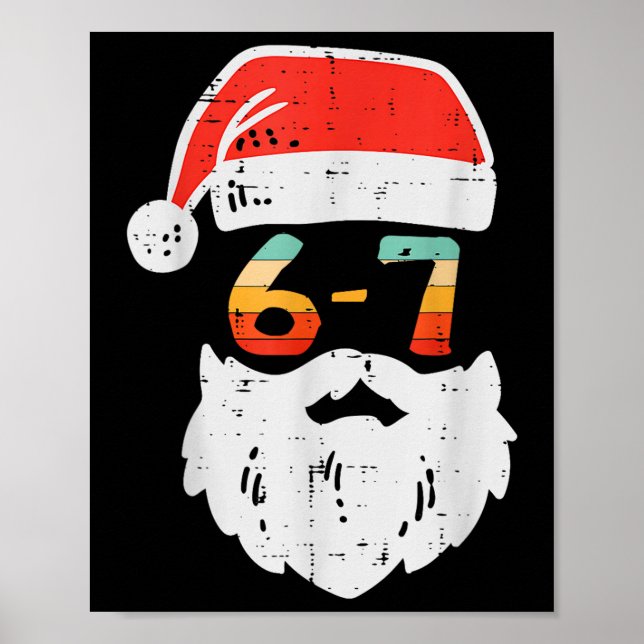 Poster Meme 67 Papai Noel Xmas Seis Sete Natal Adolescent (Frente)