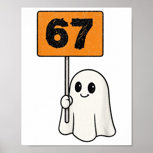 Poster Meme Assombrado 67 Seis Sete 6-7 Piada Engraçada d (Frente)