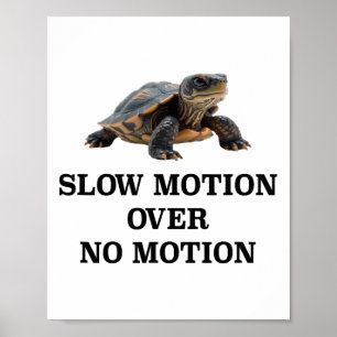 Poster Meme da Tartaruga em Slow Motion em vez de Sem Mov