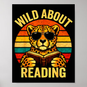 Poster Meme de animal engraçado selvagem sobre ler livro