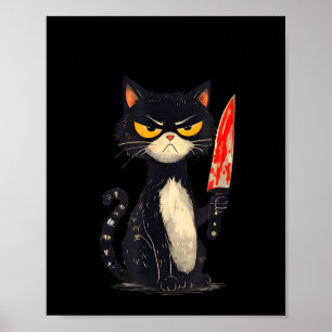 Poster Meme de Gato Engraçado Eu Exijo Lanches Design Hom