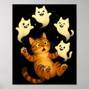 Poster Meme de Gato Engraçado Soky Halloween Gatinho
