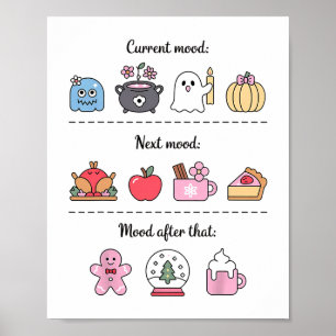 Poster Meme de Halloween Humor Atual Dia de Ação de Graça