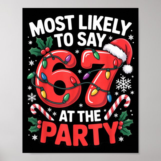 Poster Meme de Natal da Geração Z para Mais Provável Dize (Frente)