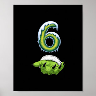 Poster Meme Divertido 67 Seis Sete Monstro Assustador Mão