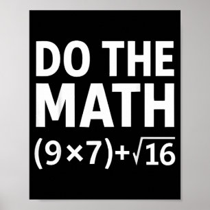 Poster Meme Divertido de Matemática – Humor de Nerd Equaç
