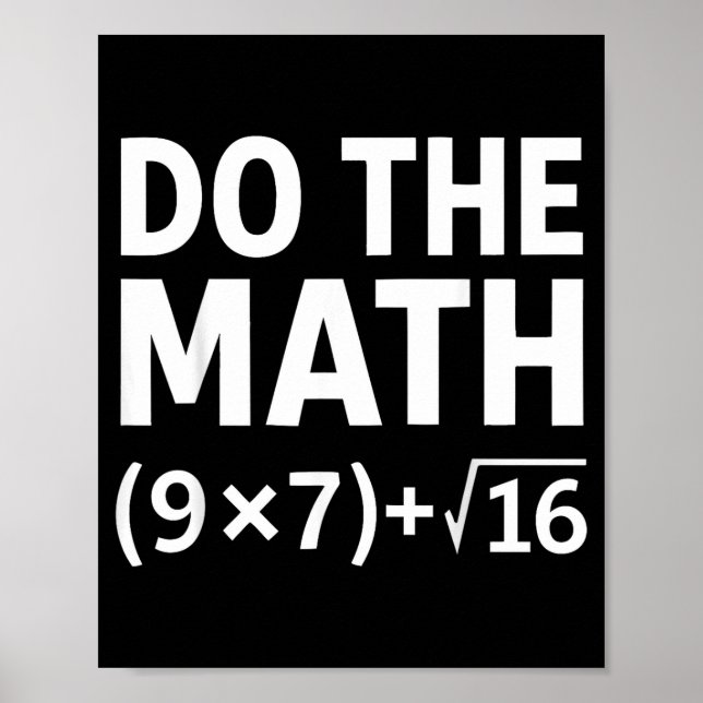 Poster Meme Divertido de Matemática – Humor de Nerd Equaç (Frente)