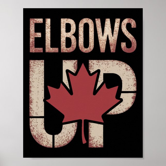 Poster Meme do Elbows Up Canadá (Frente)