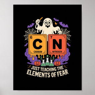 Poster Meme do Halloween 67 Professor de Química Ciência