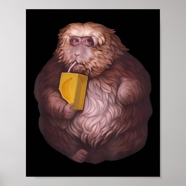Poster Meme do Macaco Xing Xing – Design Viral Divertido  (Frente)