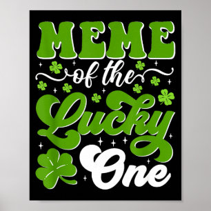 Poster Meme do sortudo primeiro aniversário st patrick's