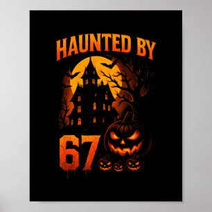 Poster Meme engraçado 67 Halloween assustador assombroso
