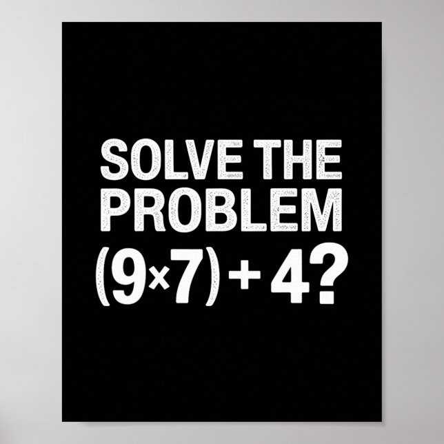 Poster Meme engraçado 67 Pemdas professor de matemática B (Frente)
