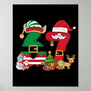 Poster Meme Engraçado 6 7 Natal 67 Papai Noel Elfo Crianç