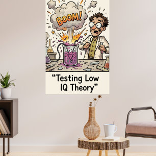 Poster Meme Engraçado de Baixo QI Piada Sarcasmo