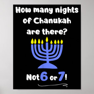 Poster Meme engraçado de Hanukkah 67 Professor Quantas No