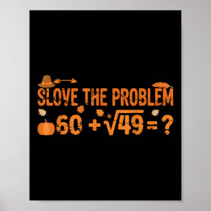 Poster Meme engraçado de matemática de Ação de Graças Gen