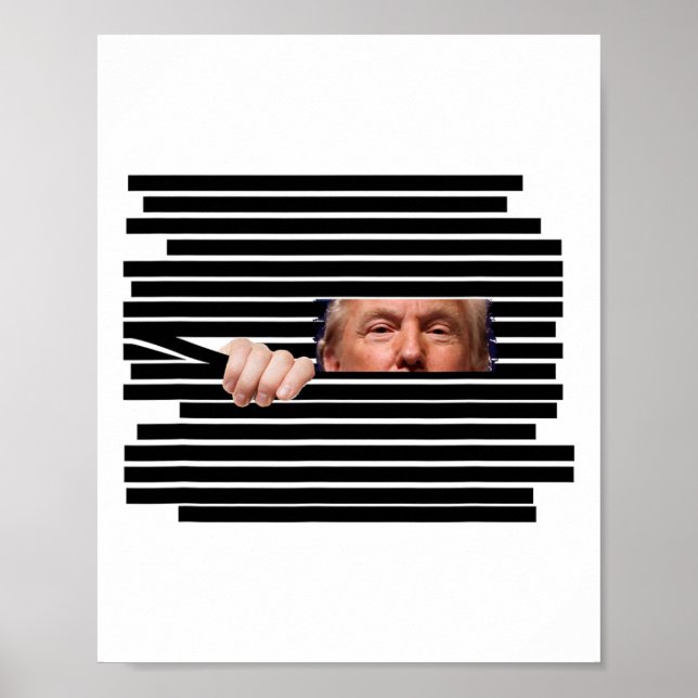 Poster Meme engraçado de Trump espiando através de redaçõ (Frente)