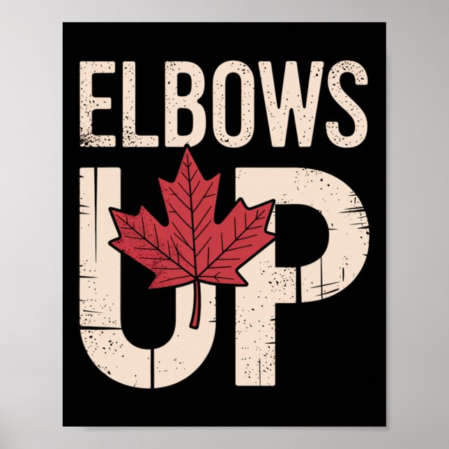 Poster Meme engraçado do Canadá com cotovelos levantados  (Frente)