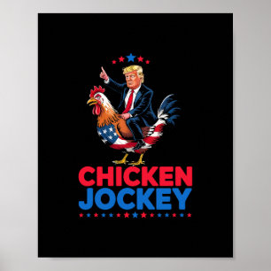 Poster Meme Engraçado do Frango Jóquei Trump