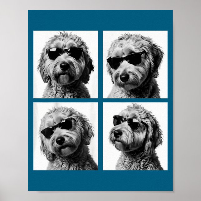 Poster Meme engraçado do Goldendoodle Foto de cabine de f (Frente)