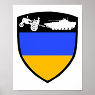 Poster Meme engraçado do trator do agricultor da Ucrânia