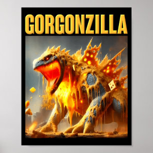 Poster Meme engraçado gorgonzola ai queijo italiano dragã