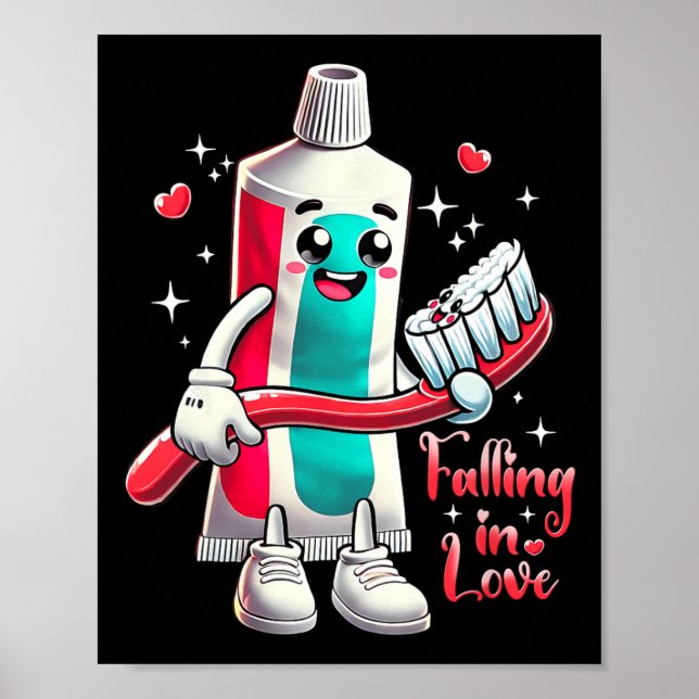 Poster Meme Falling Inlove Valentine Toothpaste Love Toot (Frente)