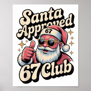 Poster Meme Natal Divertido 67 - Retro Santa Aprovou 67