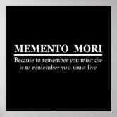 Poster memento mori vivere | Zazzle Brasil