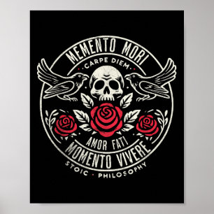 Poster Memento Mori, Amor Fati, Filosofia Stoic Cote