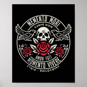 Poster Memento Mori, Amor Fati, Filosofia Stoic Pr