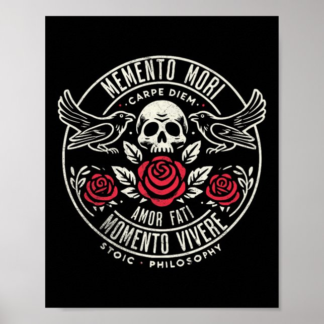 Poster Memento Mori, Amor Fati, Filosofia Stoic Pr (Frente)