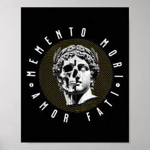 Poster Memento Mori Amor Fati Skull Stoicism Cotação