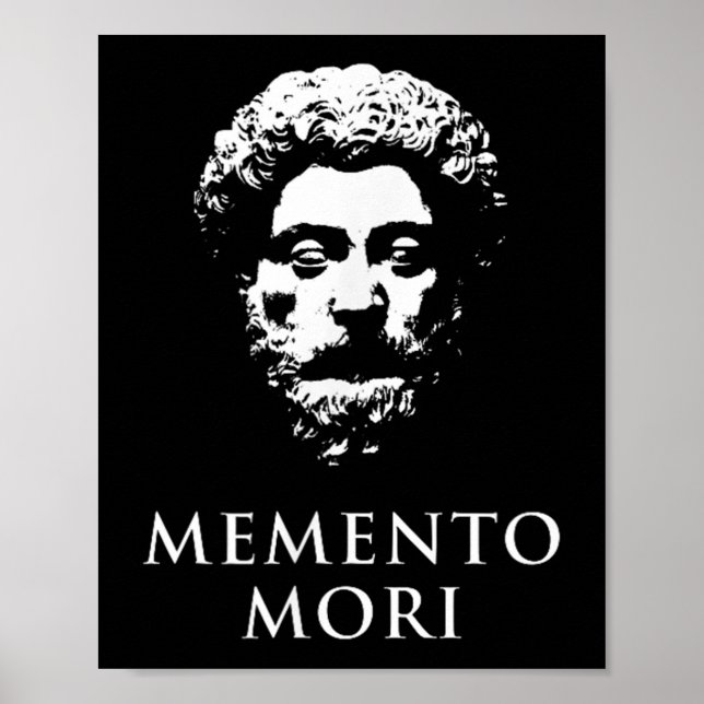 Poster Memento Mori Com Marcus Aurelius Cabeça (Frente)