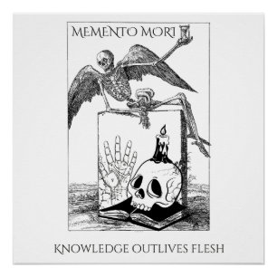 Pôster memento mori dark academia