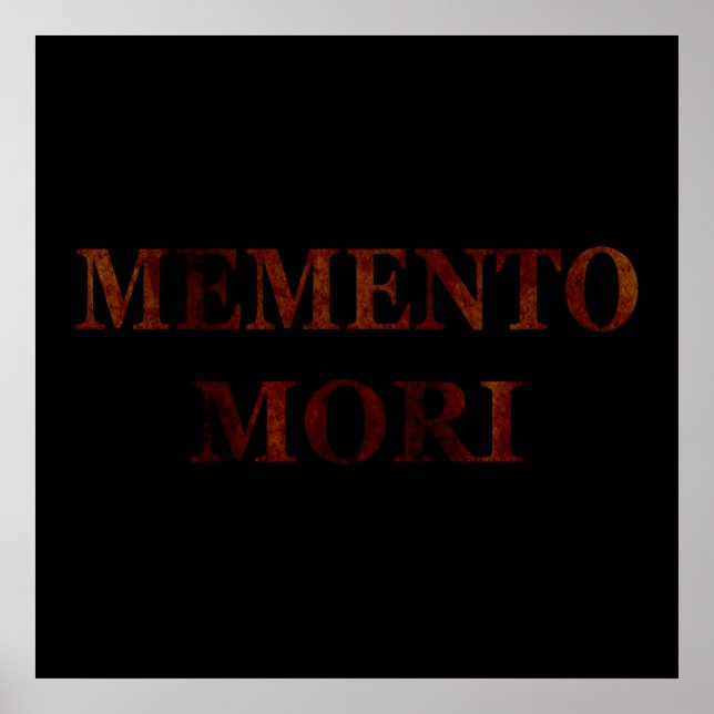 Poster memento mori, frase em latim (Frente)