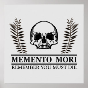 Poster memento mori, frase latina