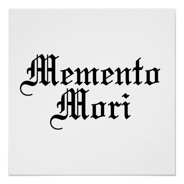 Pôster Memento Mori - Frase Latina (Frente)
