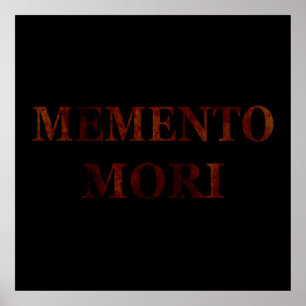 Poster memento mori, frase latina