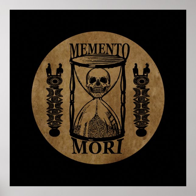 Poster memento mori hourglass (Frente)